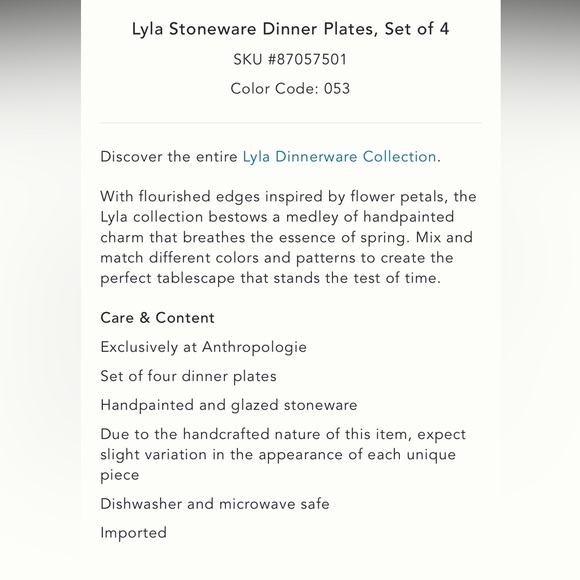 Lyla lilac charger dinner plate set of 4 - Picture 10 of 12